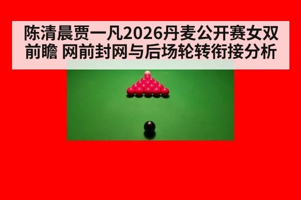 陈清晨贾一凡2026丹麦公开赛女双前瞻 网前封网与后场轮转衔接分析